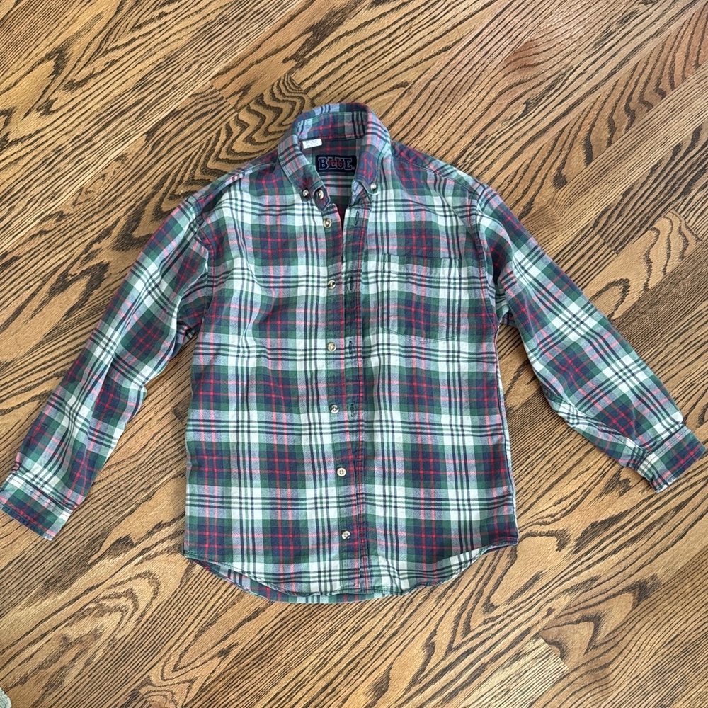 Blue Company Multicolor Plaid Shirt -flannel, cotton, green, red, fall, warm